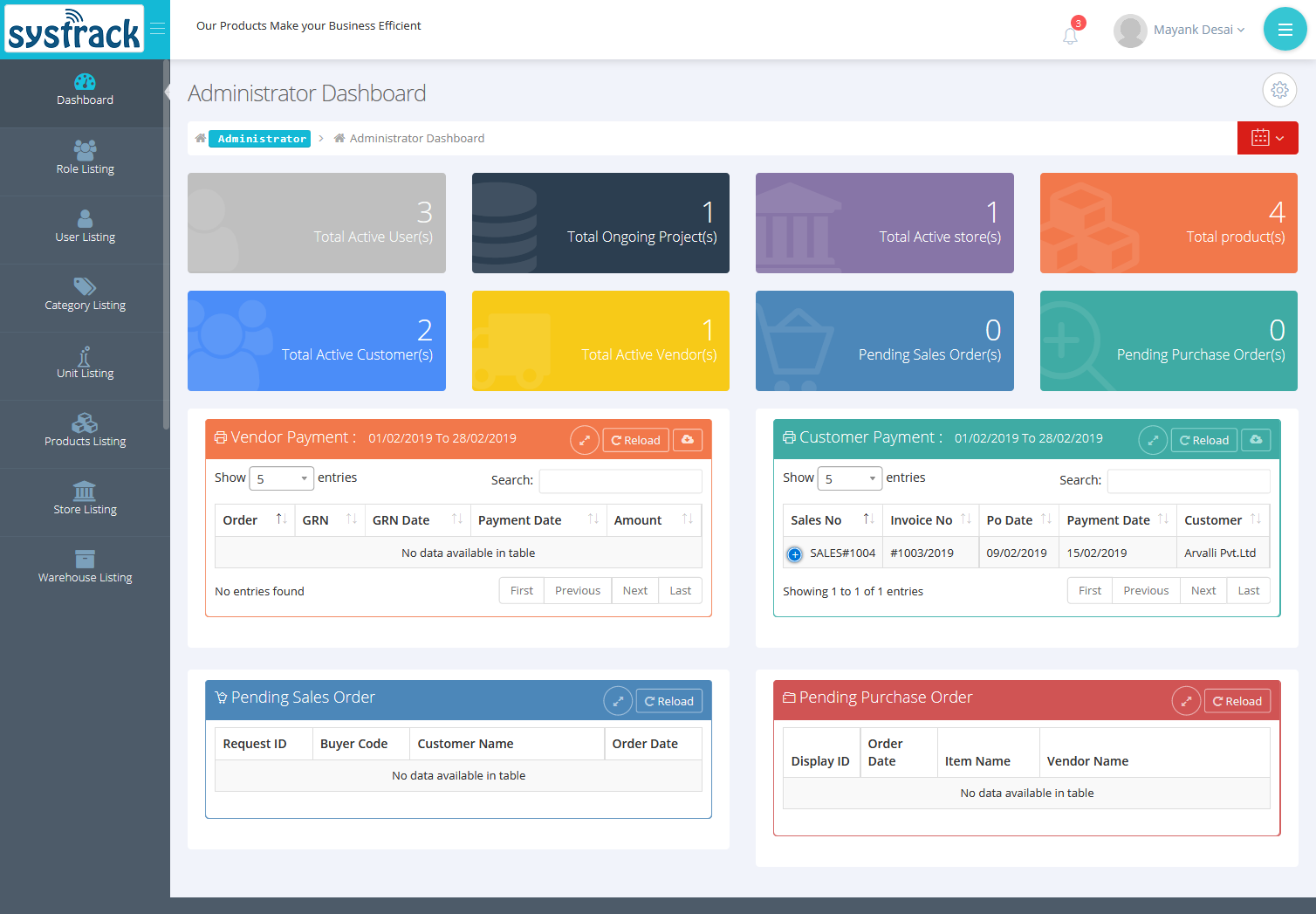 Manufacturing ERP System